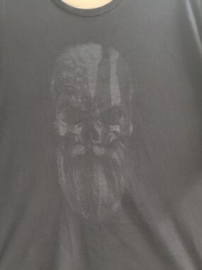 Grunt Style Black T-Shirt with Tonal Skull Graphic